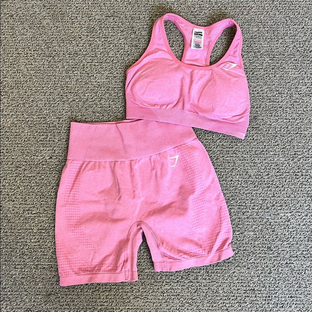 GYMSHARK Pink Set Size M